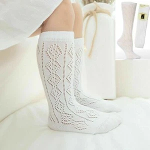 6, 12 Pairs Girls Pelerine Socks Cotton Rich 3/4 Long School Knee High White - Picture 1 of 6