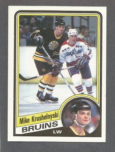 1984-85 Topps Hockey Mike Krushelnyski #6 Boston Bruins NM/MT