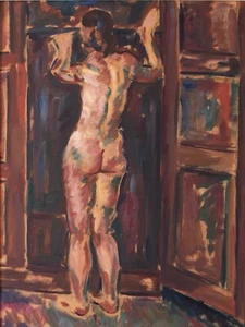 Jacques Koslowsky American, Lithuanian Original Oil Painting Nude Signed - Picture 1 of 9