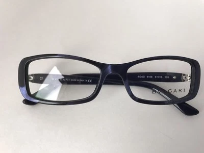 New 100% Authentic BVLGARI Blue/ purple Opal Eyeglasses Frame 4040 5106, Italy  - Image 1 of 4