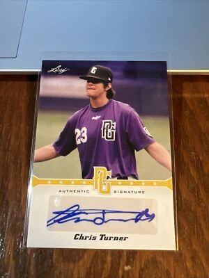 Chris Turner 2013 Leaf Perfect Game Gold Auto A-CT1 Palm Beach State #'d 36/50 - Image 1 of 4