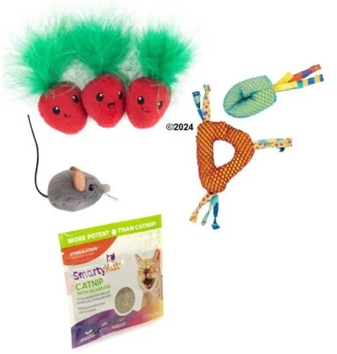 Outward Hound Assorted Cat Toys Bundle & Bonus SmartyKat CatNip w/ Silvervine - Image 1 of 4