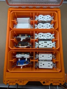 Receptacle/Switch Insert for Klein MODBox, Tall Boxes - Picture 1 of 5