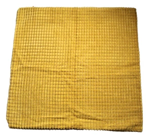 IKEA GULLKLOCKA gold chenille waffle texture 20 x 20" hidden zipper velvet-y - Picture 1 of 4