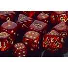 12Mm D6 Dice Block: Scarab Scarlet With Gold