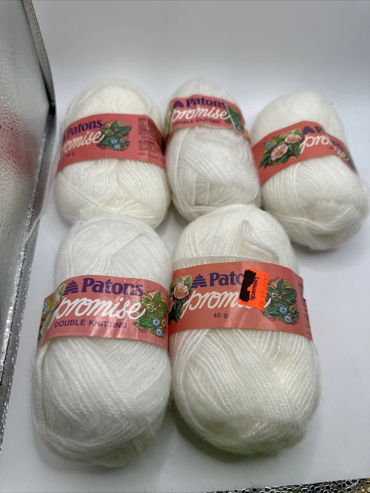 LOTE de 5 Patones Promise Hilado Madejas Blancas 145 Yardas Cada Canadá Color Lote 503 Foto 1 de 4
