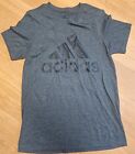Adidas Amplifier Tee Shirt Men?S Size Small Gray Trefoil Spell Out Logo