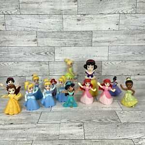 Disney Princess Dolls Lot Tiana Snow White Cinderella Ariel Tinker Bell Belle