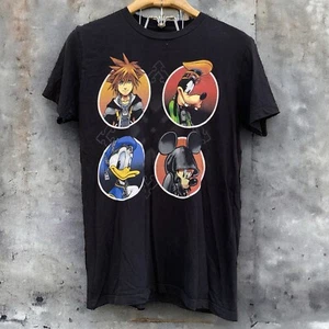 Camiseta Y2K Disney Kingdom Hearts Negra Hombre Talla M Estampado Gráfico Videojuego Promo - Imagen 1 de 7