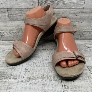 Vionic Adelaide Pink Suede Wedge Sandals Women Size 11 - Picture 1 of 10