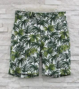 NEW Ralph Lauren RLX POLO Green White Tropical Palms Polyester Golf Shorts 32 - Picture 1 of 6