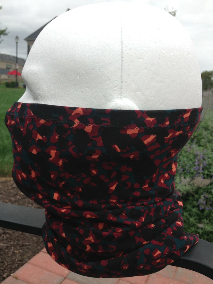 Extra Large Face shield Neck Gaiter face mask Buff Face covering Black color - Image 1 of 4