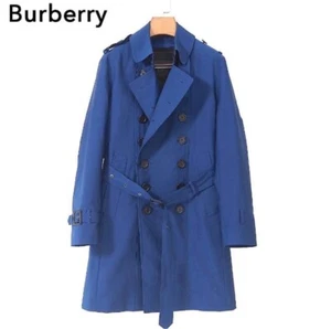 BURBERRY BLACK LABEL Men's trench coat Blue Asian fit M US size M JAPAN - Picture 1 of 10