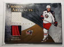 2010-11 Artifacts Frozen Artifacts Jersey Patch Gold #FA-BR Derick Brassard 5/15