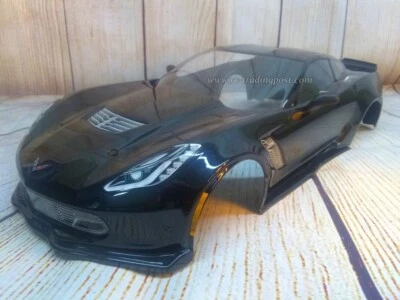 CORVETTE Z06 Custom Painted RC Car Body 1/10 OnRoad For Traxxas 4Tec2.0 - Image 1 of 4