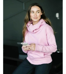 Zyia Oh So Soft Hoodie Mauve Pink Fleece gefüttert Gr. Medium Damen Daumenlöcher - Bild 1 von 13
