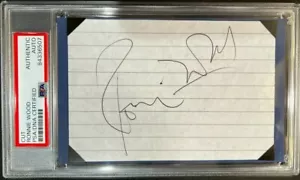RONNIE WOOD THE ROLLING STONES SIGNIERT SIGNIERT 5 X 3,5 PLATTENSCHNITT PSA COA - Bild 1 von 2