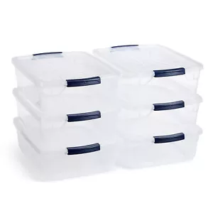 Contenedor de mano de almacenamiento de 16 cuartos Rubbermaid Cleverstore con tapa (paquete de 6) (usado) - Imagen 1 de 12