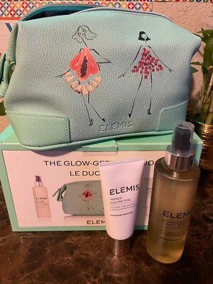 Elemis Glow-Getters Duo очищающее масло 6,5 унц, пилинг ферментов папайи 1,6 унц подарочный набор - Изображение 1 из 4