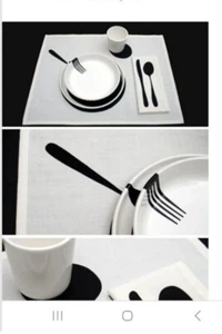 Bosa Dinner Place Set Italy by Sandra Bautista "Shadow Placemat"  Orig box  - Picture 1 of 22
