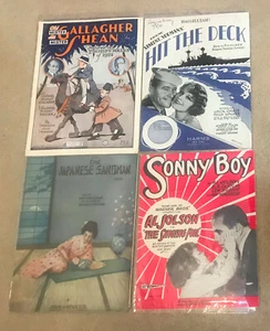 4 COPIES VINTAGE SHEET MUSIC 1920'S GREAT COVER GRAPHICS VG CONDITION - Picture 1 of 1