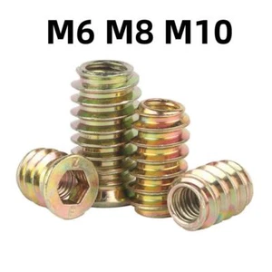 Tuercas de inserción de madera roscadas fijación hexagonal M6 M8 M10 tuercas de inserción de tornillo de madera - Imagen 1 de 21