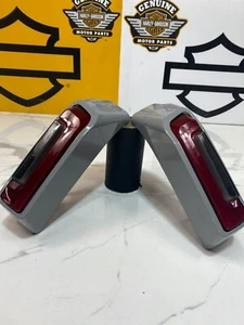 OEM 24 Harley-Davidson Touring Rear Fender tail lights Genuine "Billiard Gray - Picture 1 of 17