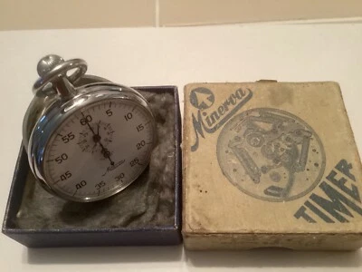 De colección. Reloj de Bolsillo Minerva Suizo con Caja Años 50 Funciona Foto 1 de 4