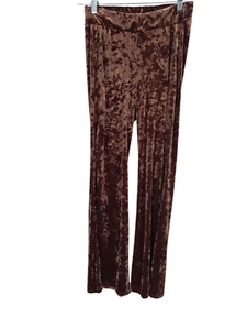 Torrid Damen Größe 1 Hose volle Länge Crushed Velvet Pocket Flare Braun - Bild 1 von 7