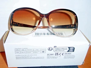 Ladies sunglasses oversized amber designer retro vintage - Picture 1 of 10