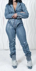 Brandneu Denim Set Mrs. Vielseitiges Jeanshosen Set - Bild 1 von 3