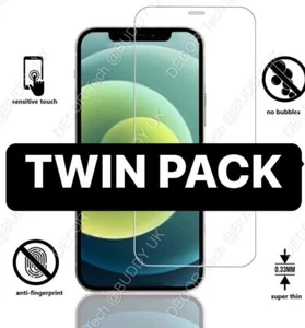 Tempered Glass Screen Protector For iPhone 14 13 12 XS 11 Pro Max Mini X XR 7 8+ - Picture 1 of 3