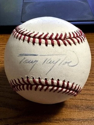 TONY TAYLOR SIGNED AUTOGRAPHED OML BASEBALL!  Phillies, Cubs, Tigers! - Image 1 of 2