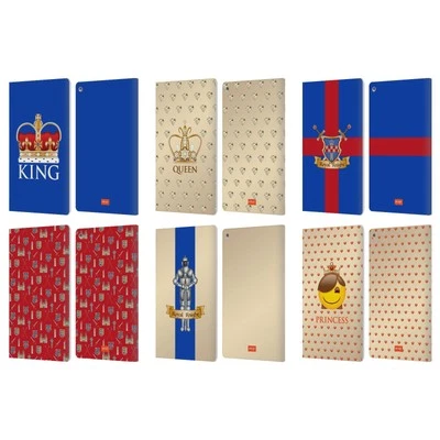 OFFICIAL emoji® ROYAL LEATHER BOOK WALLET CASE COVER FOR AMAZON FIRE - Image 1 of 4