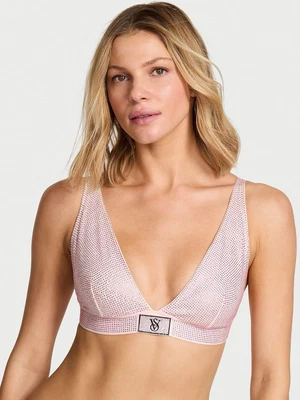 VICTORIA’S SECRET Shine Cotton Wireless Plunge Bralette in Angel Pink - Size XS - Image 1 of 4