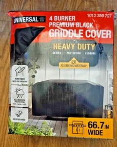 Universal 4 Burner Premium Black Griddle Cover - Picture 1 of 2