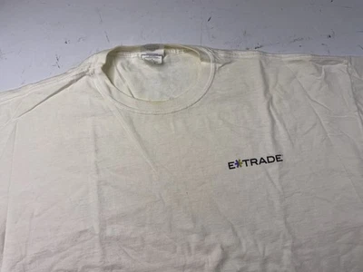 Винтажная мужская рубашка ETrade XL галстук краситель инвестиции финансы запас деньги - Изображение 1 из 4