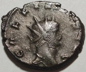 253-268 AD Rome's DARKEST HOUR Emperor GALLIENUS Billon ROME Mint "ANTONINIANUS" - Picture 1 of 2