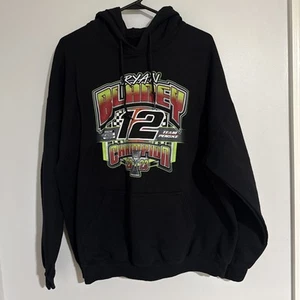 Felpa con cappuccio Ryan Blaney #12 2023 Champions Nascar uomo 2 lati nera XL Team Penske - Foto 1 di 3