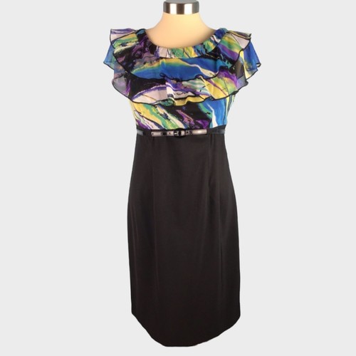 ALYX abito donna 4 con cintura senza maniche e volant nero