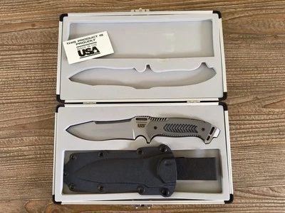 UZI Defender Fixed Blade Knife - Cryo Edge High Carbon Stainless ZF0002 2003 USA - Image 1 of 4