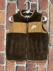 Nike Toddler Vest Soft & Cozy Brown Size 2T Fall Outerwear - Picture 1 of 4
