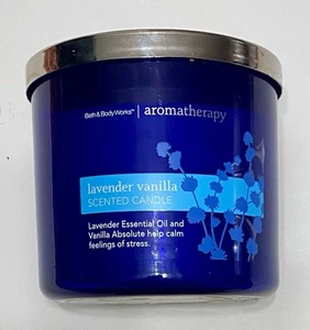 NEW Bath And Body Works Aromatherapy Relax Lavender Vanilla 14.5oz 3wick Candle - Picture 1 of 10