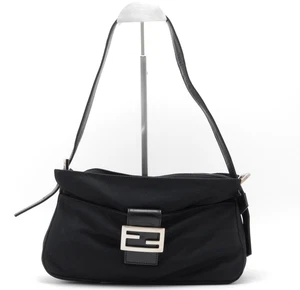 FENDI Mamma Baguette Shoulder Bag Black - Picture 1 of 17
