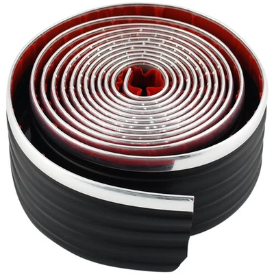 Rollo protector moldura lateral exterior cinturón cromado negro para camioneta Chevy GMC 88-98 Foto 1 de 4