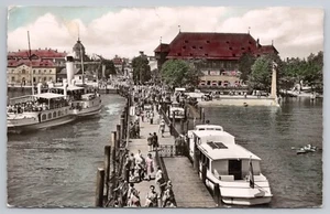 Restaurante Konzil Lago de Constanza Paseo Marítimo Constanza Alemania RPPC Tintado 1957 - Imagen 1 de 2