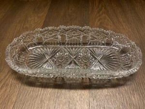 Antique EAPG L.E. Smith Quintec Heritage Relish Tray Celery Dish 10 in - Picture 1 of 15
