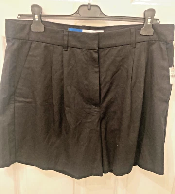 Pantalones Cortos Old Navy Mujer Extra Alto Tiro Negros Plisados Frontales Clásicos Talla L Nuevos con Etiqueta Foto 1 de 4