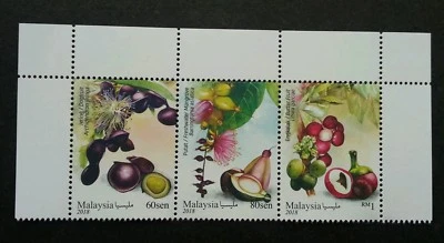 Malaysia Medicinal Plants IV 2018 Fruits Flower (setenant strip) MNH *unissued - Image 1 of 4