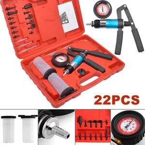Hand Held Vacuum and Pressure Pump Tester Tool Brake Bleeder 2 Jars Tool Kit - Picture 1 of 16